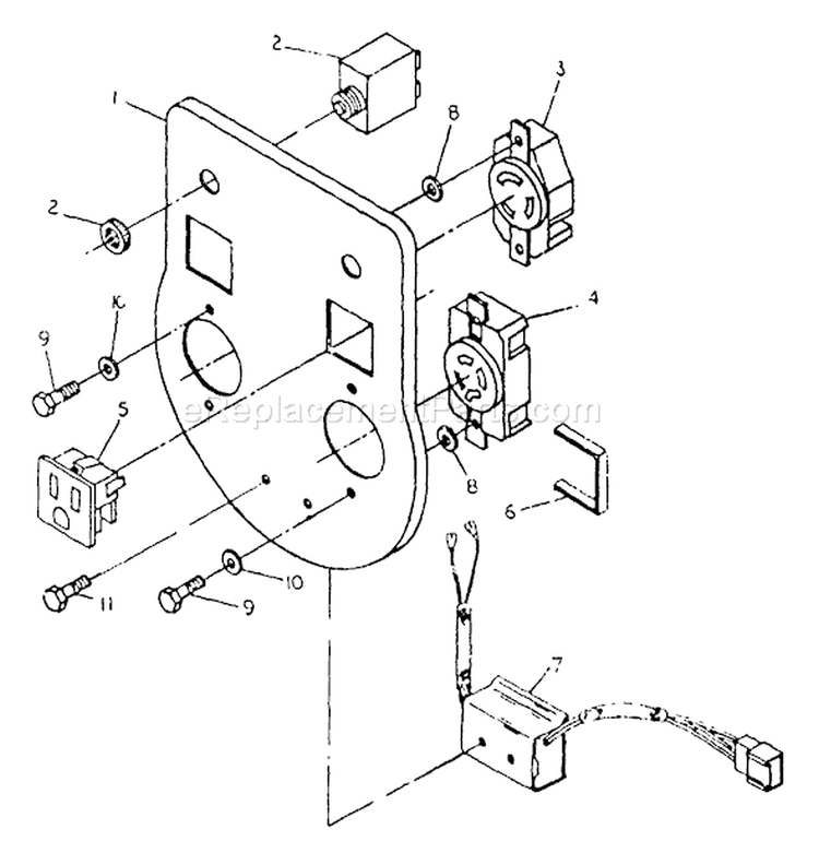 Page B Diagram and Parts List for 8796-0  Briggs and Stratton Generator